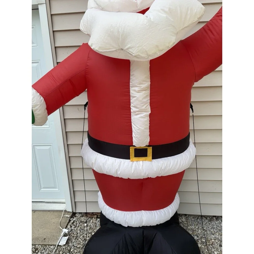 Gemmy 7 Ft Airblown Inflatable Giant Santa with Golden Bell Indoor/Outdoor 2022